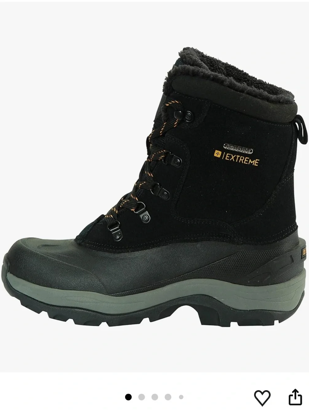 Extreme Insulated Black Men's Snow & Rain Boot
